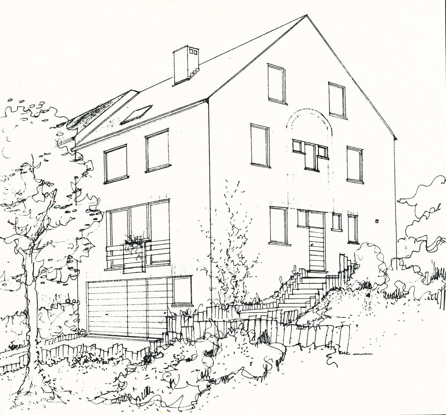 Vue de la maison unifamiliale