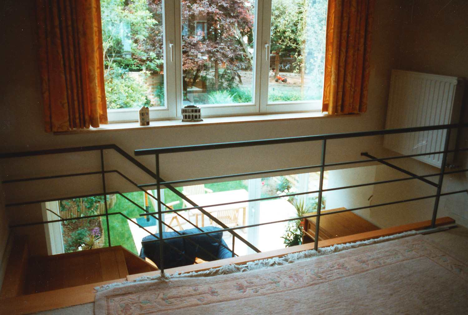 Liaison entre l'habitation existante et la nouvelle véranda
